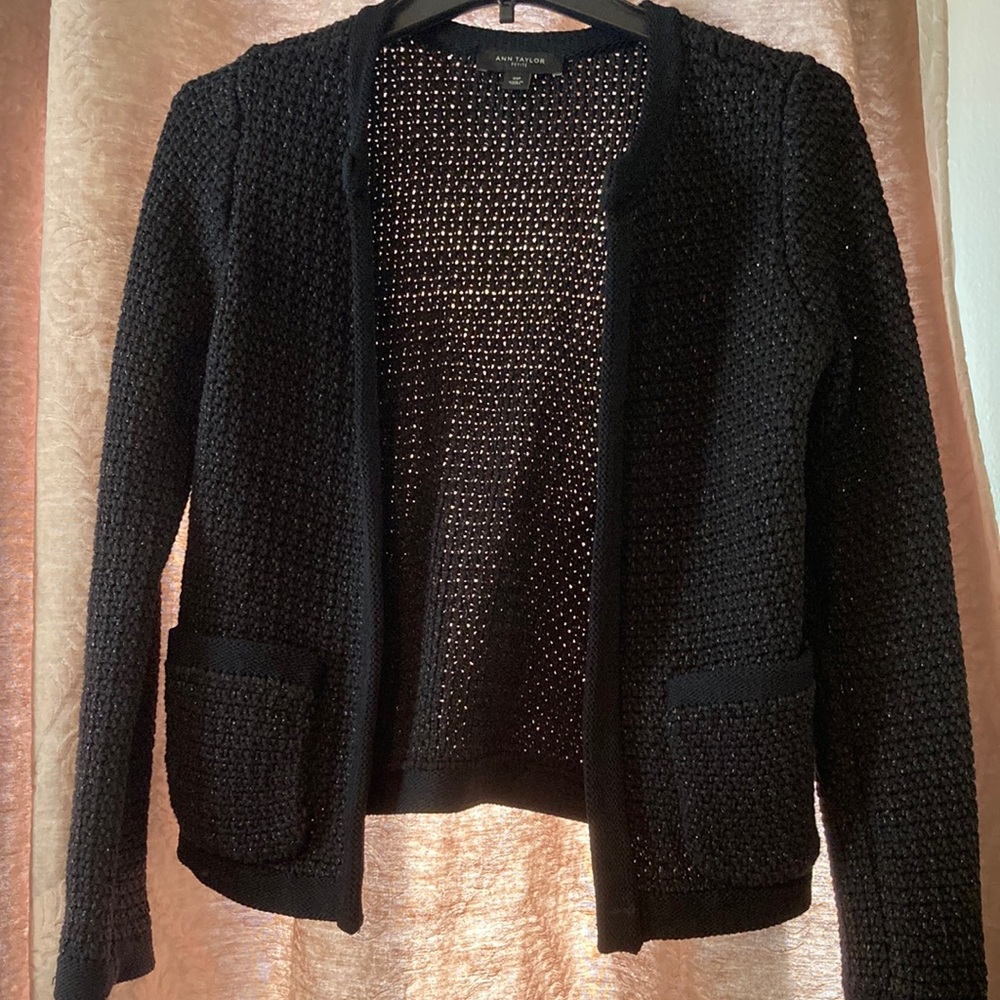 Ann Taylor Black Knitted Blazer